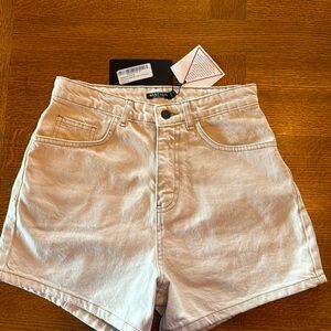 Nasty Gal High Waisted Star Back Denim Mom Short